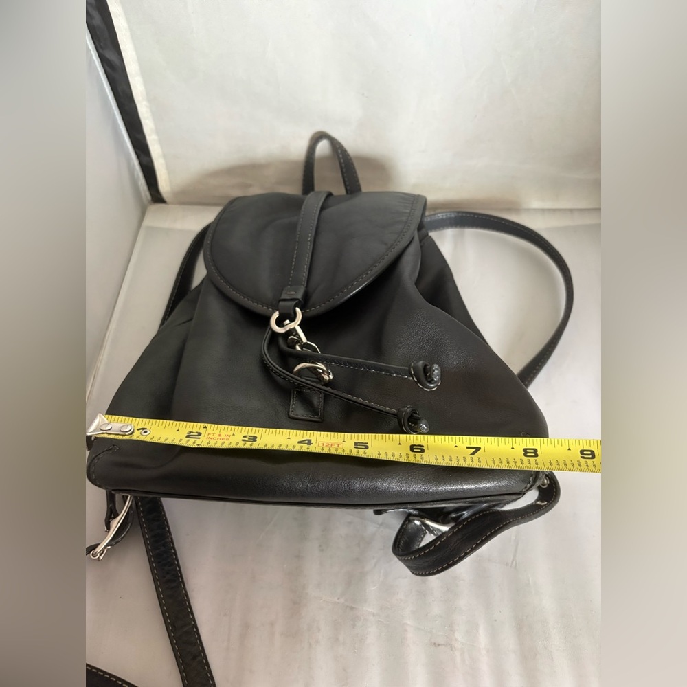 Vintage Coach Black glove Leather Backpack - Picture 11 of 13